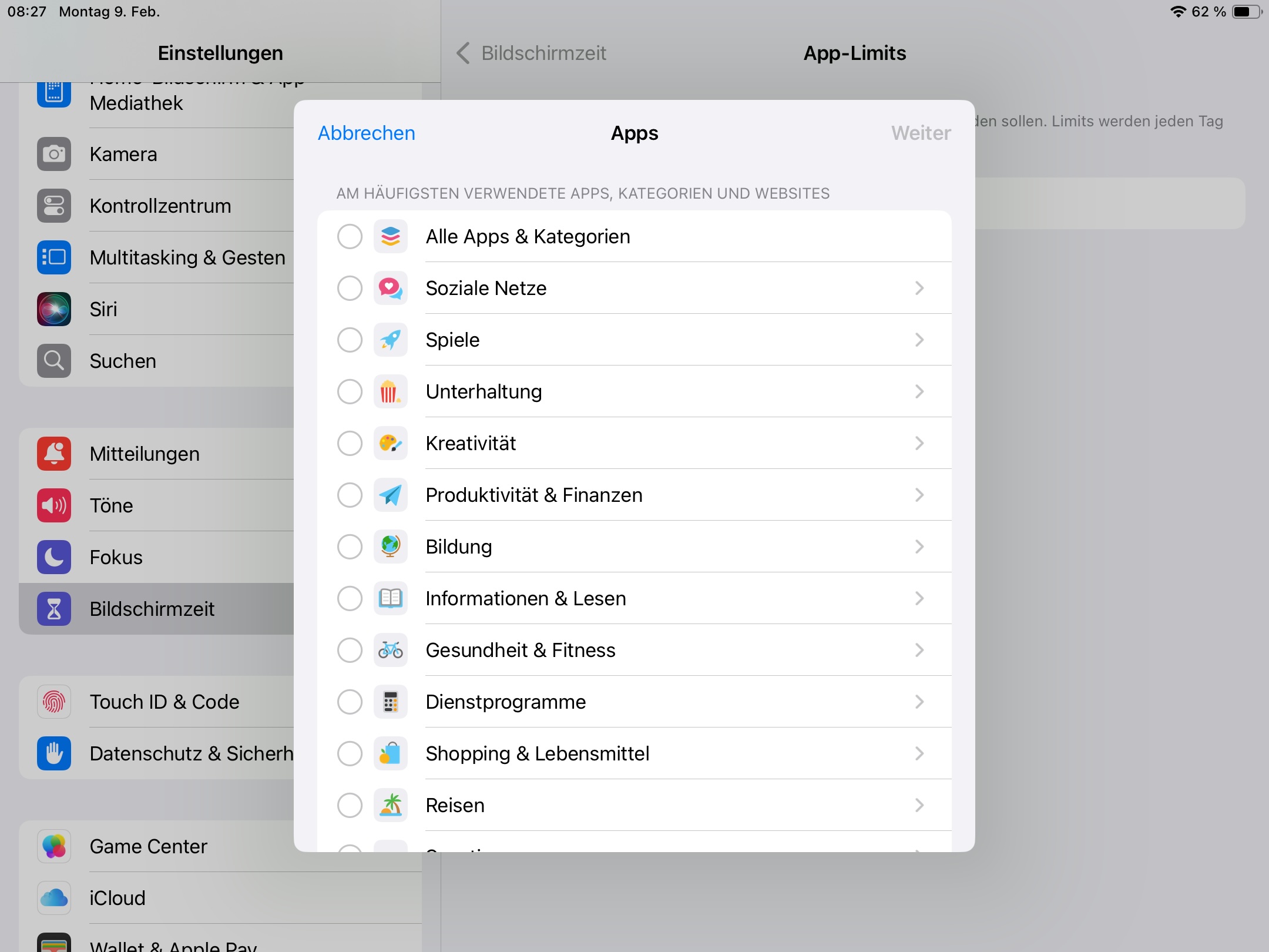 App-Limit für YouTube einstellen